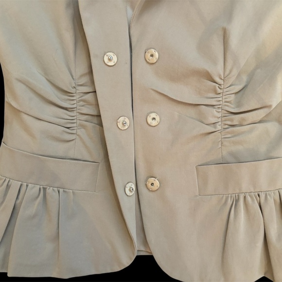 ❤️PRADA Cotton Blazer Tan/Beige Size: EU 40 - Picture 4 of 7
